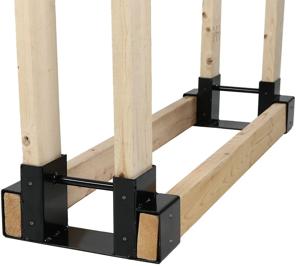 Sunnydaze Firewood Rack Bracket Kit - Adjustable to Any Length